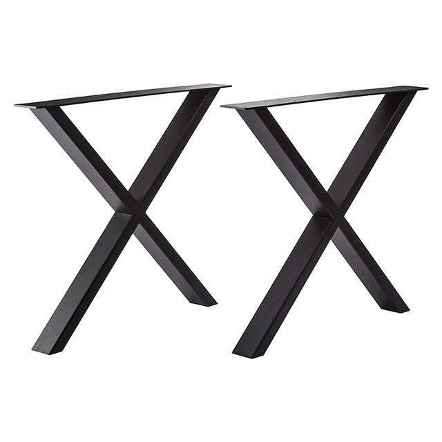 Table Leg NG XX H710mm Black 50x25x1.2 (2pcs set)
